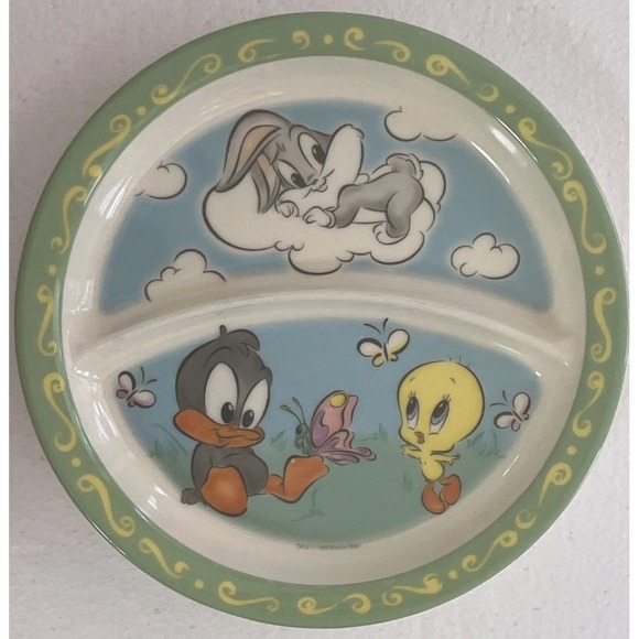 Warner Bros 1998 Baby‎ Looney Tunes Zak Designs Children's VTG Collectible Plate - Picture 1 of 7